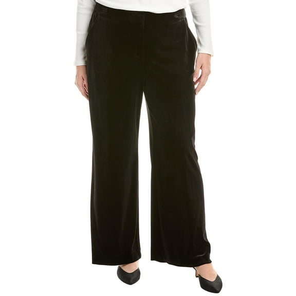 Tahari ASL womens  Plus Velvet Pant, 16W, Black