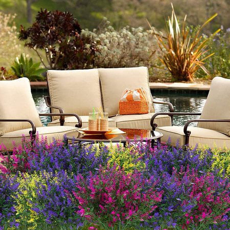 Baumaty 8 Bundles Outdoor Artificial Lavender Fake Flowers UV Resistant Shrubs, Faux Plastic Greenery for Indoor Outside Hanging Plants Garden Porch Window Box Home Wedding Farmhouse Decor (Fuchsia)