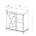 thumbnail image 2 of Walker Edison Sliding Barn Door 32" Engineered Wood Buffet Table in White, 2 of 9