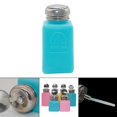 thumbnail image 4 of Dispensador de botellas vacías para esmalte de uñas, dispensador de monómero de maquillaje cuadrado transparente con Alcohol para uñas Azul 175ml kusrkot Presione el dispensador de bombeo, 4 of 8