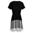 thumbnail image 5 of Cool Piano Keyboard Short Sleeve Dress Women Summer Evening Dresses Ladies Sundress, 5 of 7