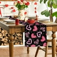 thumbnail image 6 of Buffalo Plaid Love Hearts Valentine's Day Table Runner, Seasonal Kitchen Dining Table Decoration for Indoor Home Party 13x71 Inch, 6 of 8