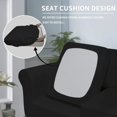 thumbnail image 4 of Easy-Going 4 Pieces Super Stretch couch cover, Sofa size, Black (Slipcover Only), 4 of 7