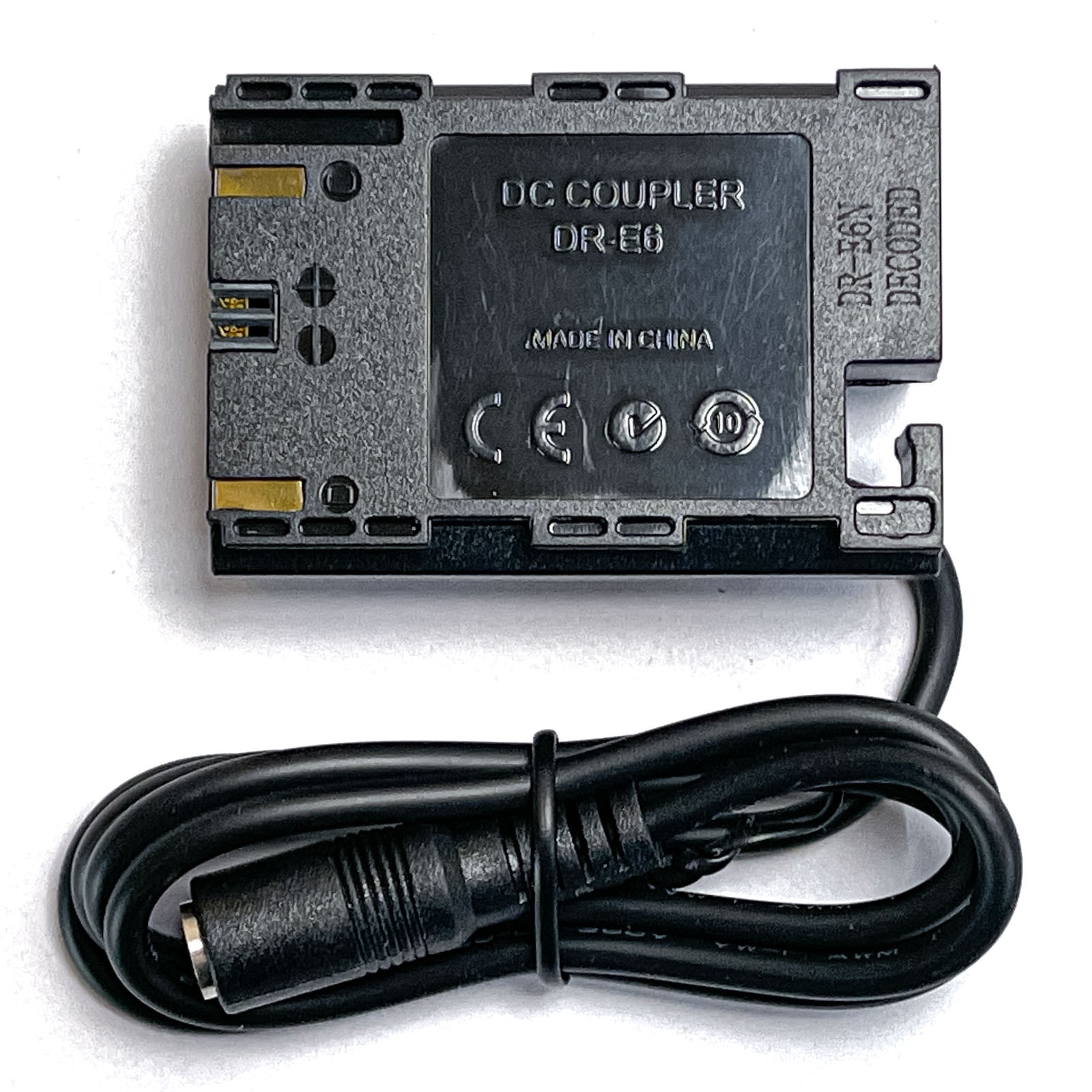 Decoded DC Coupler for Canon DRE6N LPE6N Dummy Battery adapter EOS R Decoded DC Coupler for Canon DRE6N LPE6N Dummy Battery adapter EOS R