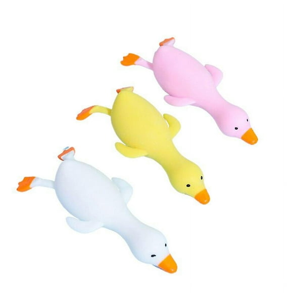 1pc Random Fun Tpr Cute Cartoon Duck Stress Relief Squeeze Ball Reliever Squish Animal Toy