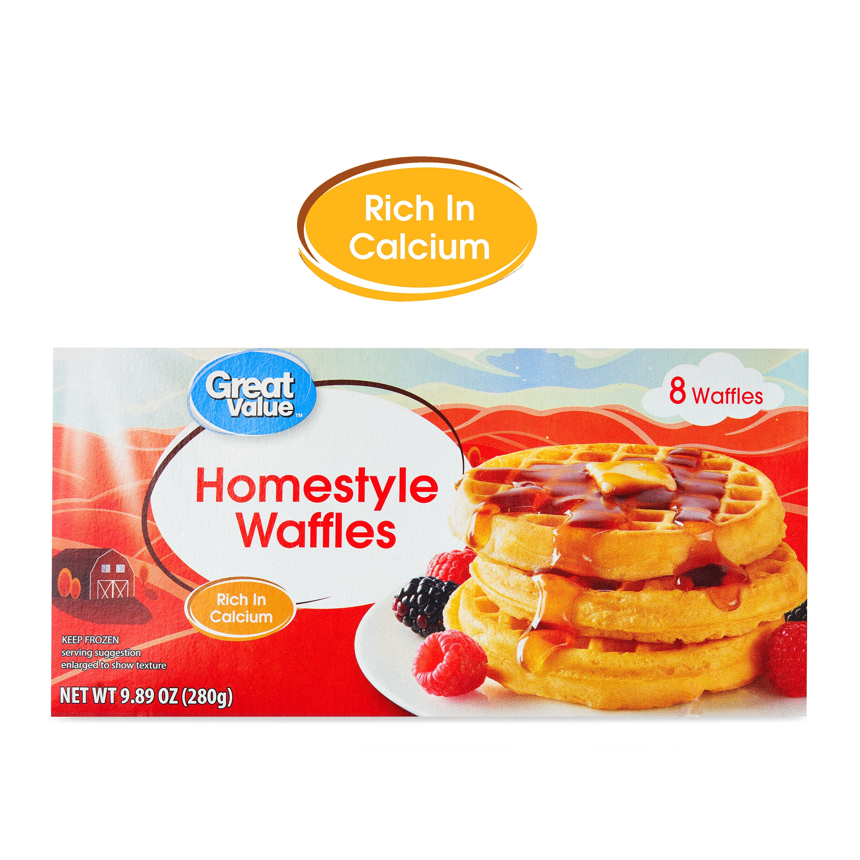 Great Value Homestyle Waffle, 8 Coun,t 9.9 oz
