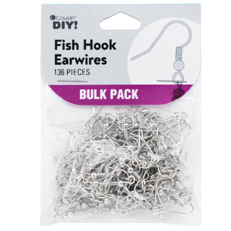 100Pcs Earring Hooks, Fish Hooks Ear Wires French Wire Hooks, Coil And Ball Style Nickel-Free