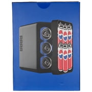 Pepsi 4L 6-Can Lenticular Portable Mini Fridge, Black