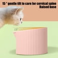 thumbnail image 5 of Tgbvmt 15° Tilt Elevated Pet Bowl 5.51In Spill Proof Wide Mouth Anti Tip Base Food Grade Easy Clean Neck Strain Relief for Cats Small Dogs Indoor Feeding Dry Wet Food Water Pet Tableware Decor, 5 of 6