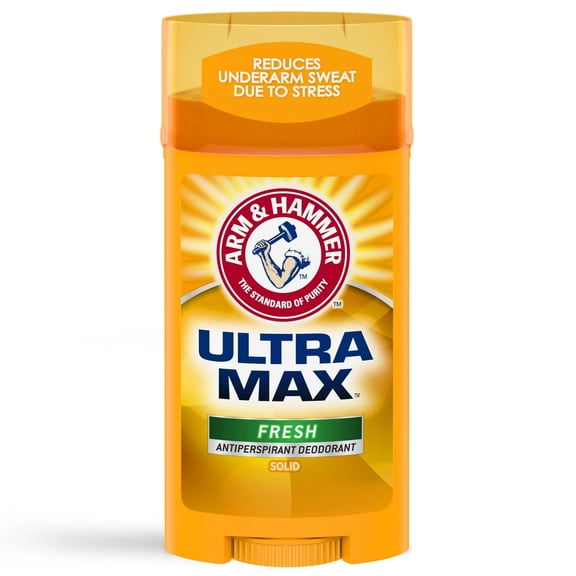 Arm & Hammer Ultra Max Solid Men Antiperspirant Deodorant, Fresh, 2.6 oz