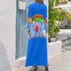 thumbnail image 2 of Vestido largo con estampado de arte hippie con signo de la paz retro de amor, ropa de verano de moda para mujer 2024, vestidos de mujer para ocasiones especiales, 2 of 4