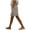 Khaki-04, variant on HADST Women's Cotton Linen Drawstring Shorts High Waisted Rolled Cuff Lace Trim Pocket Shorts Oversize for Summer