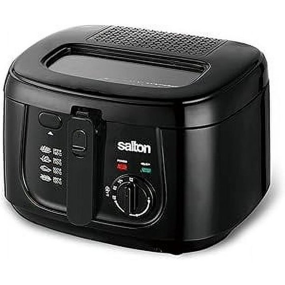 Salton Cool Touch Deep Fryer for Home Use with Basket - 2.5L/2.6QT Capacity