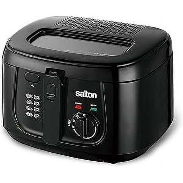 Salton Cool Touch Deep Fryer for Home Use with Basket - 2.5L/2.6QT Capacity