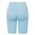 thumbnail image 3 of A2Y Women's Basic Solid Premium Cotton Mid Thigh High Rise Biker Bermuda Shorts Ash Blue 3XL, 3 of 5