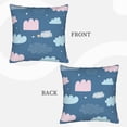 thumbnail image 4 of LNWH Cute Clouds Doodle Throw Pillow Covers, Square Soft Linen Decorative Pillow Cases, 16"x16", 4 of 8