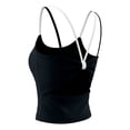 thumbnail image 7 of DHFJKG Womens 2 In 1 Tank Tops With Built In Bra Hallow Out Backless Slim Fit Camisole Going Out Casual Summer Outfit Scoop Neck Comfy Top, 7 of 7