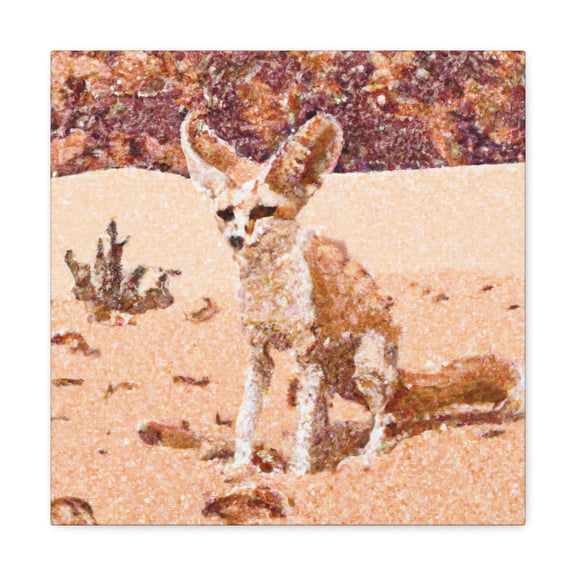 Fennec Fox Pointillism - Canvas