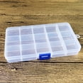 thumbnail image 1 of Allume Jewelry Organizer, Small Plastic Jewelry Box(15 grids) with Movable Dividers Earring Storage Containers Clear, 1 of 3