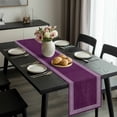 thumbnail image 2 of Dark Purple Retro Greek Key Table Runner 60 Inches Long, Geometric Greece Ancient Farmhouse Kitchen Coffee Dining Table Decoration for Home Party Birthday Wedding Home Decor 13x60 Inches, 2 of 8