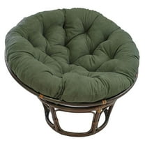 Solid Microsuede Papasan Chair Cushion, 44" x 6" x 44", Green