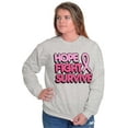 thumbnail image 5 of Hope Fight Survive Breast Cancer Women Crewneck Sweatshirt Brisco Brands L, 5 of 6