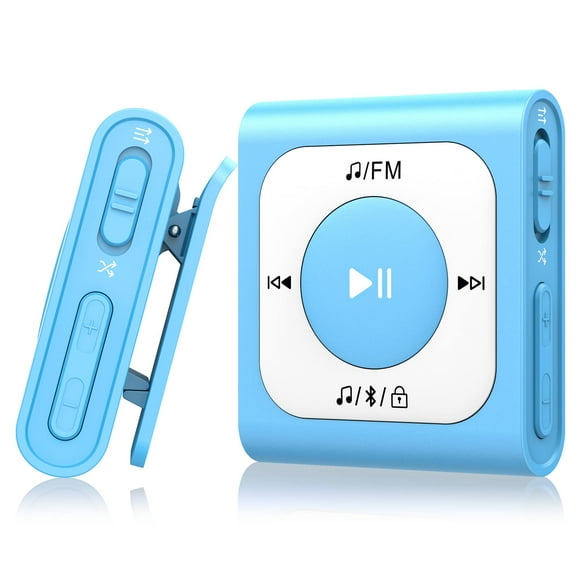 AGPTEK Clip Lecteur MP3 avec Bluetooth, A51PL 64GB Lecteur de Musique Portable avec Radio FM, Shuffle, Pas de Téléphone Nécessaire, pour le Sport