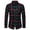 Black, variant on Honeeladyy Fashion Men Casual Plaid Print Pocket Long Sleeves Shirt Blouse