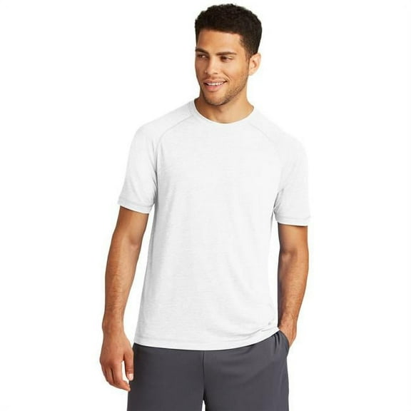 Sport Tek 1245911 PosiCharge Tri-Blend Wicking Raglan Tee for ST400, White - Extra Small