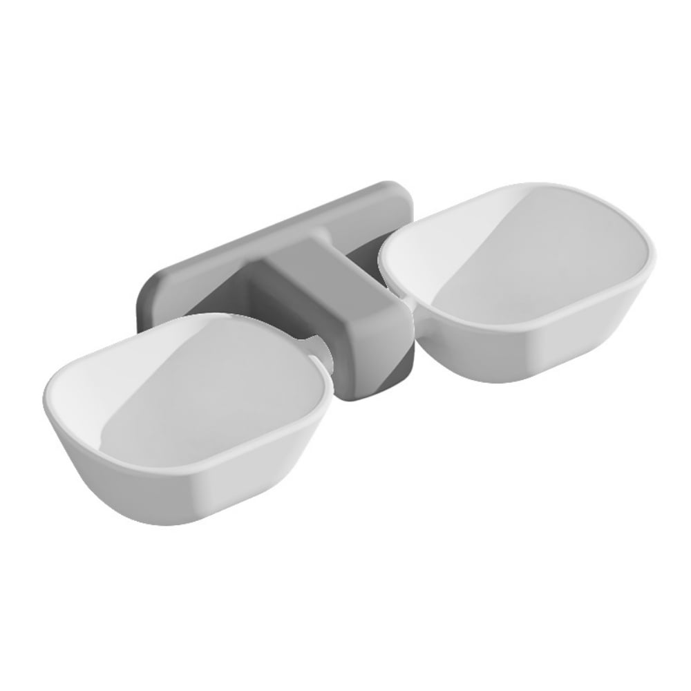 Dosaele Double Elevated Cat Bowl Set,Ergonomic Cat Bowls for Food and