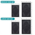 thumbnail image 6 of Superior Myra Medallion Washable Bath Rug, Set of 2, Large, Charcoal, 6 of 12
