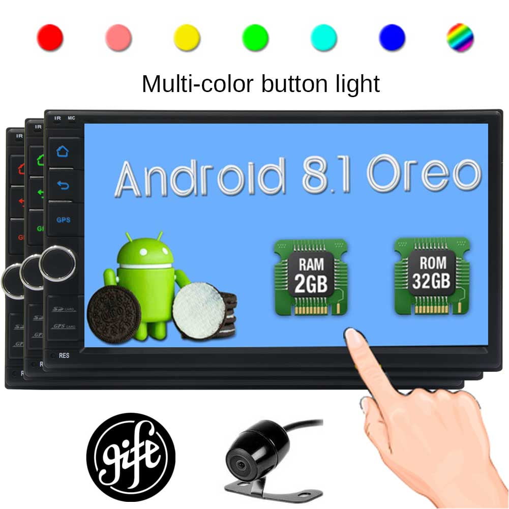 Double Din Android 8.1 Oreo Car Radio Octa Core 2G RAM//32G ROM BT GPS Stereo+Cam
