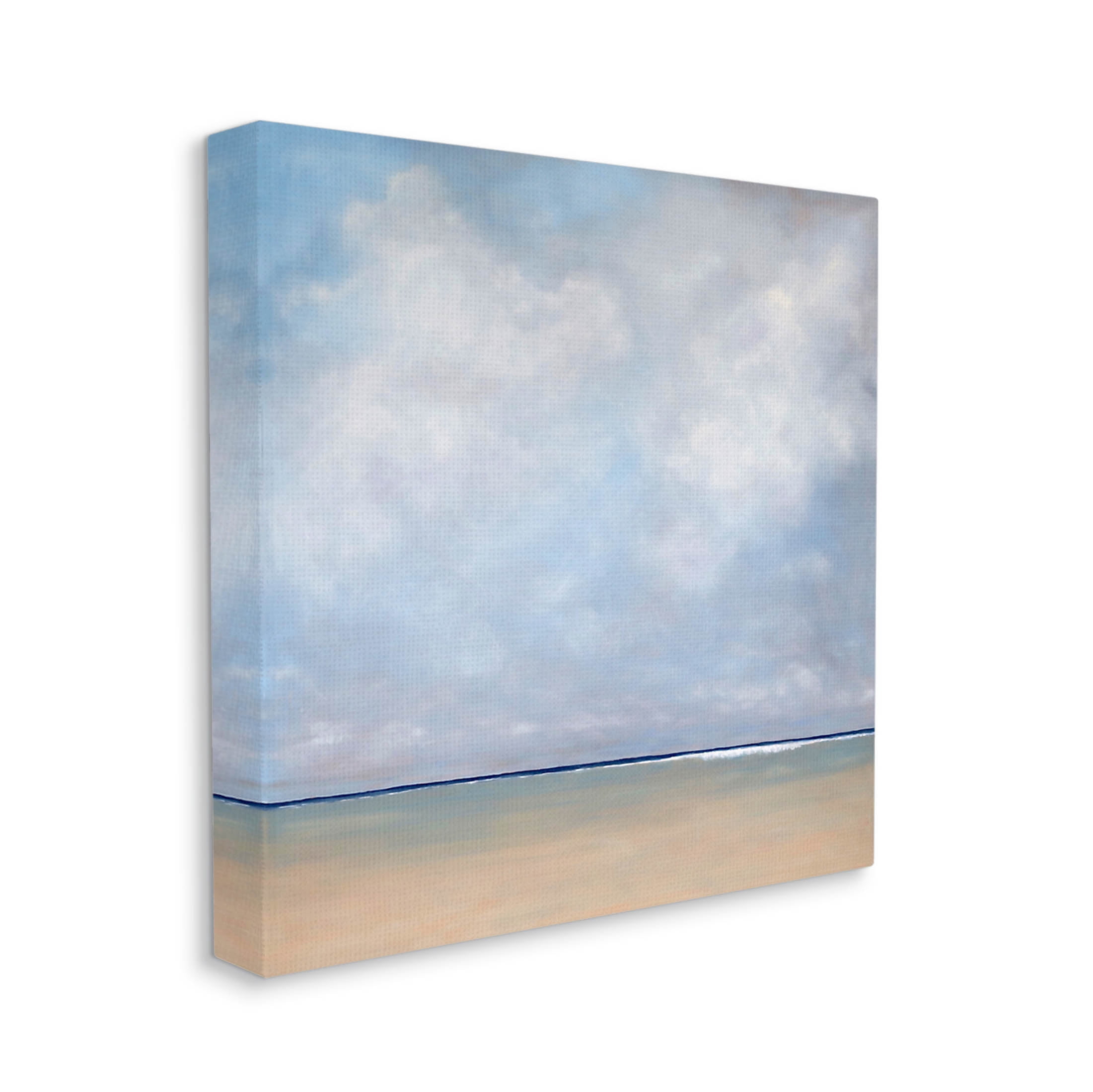 Stupell Industries Abstract Beach Clouds Ocean Horizon Painting Gallery Wrapped Canvas Print Wall Art, Design by Catherine Andersen