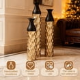 thumbnail image 3 of Floor Vases Decorative Tall - 24.8/29.1/33.8 in Metal Cylinder Vases Extra Large Decorative Vase Set of 3 Living Room Luxury Big Standing Decor for Dining Bedroom Home Corner Indoor, 3 of 17