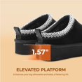 thumbnail image 4 of Pantuflas de Plataforma de Gamuza para Mujer DREAM PAIRS Negro Talle 9, 4 of 8