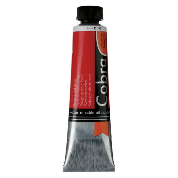 Cobra Water Mixable Oil Colour 40ml, Pyrrole Red Deep