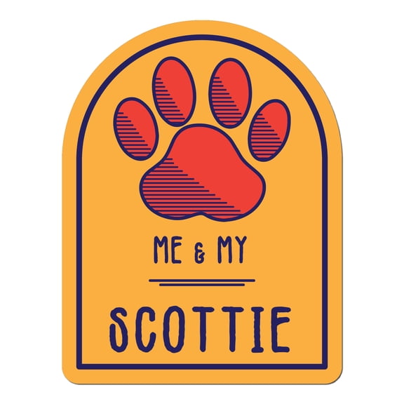 Me and My Scottie Window Shaped Magnet