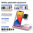 thumbnail image 6 of 3-in-1 Wireless Charger, 15W Fast Wireless Charger, Foldable & Portable Design Wireless Charging Station for iPhone & Samsung Phone & iWatch & AirPods Series, 6 of 9