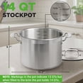 thumbnail image 2 of NutriChef 14-Quart Stainless Steel Stockpot with Lid, Heavy-Duty Induction Soup Pot, Gas/Induction/Ceramic/Glass/Halogen Compatible, 2 of 5