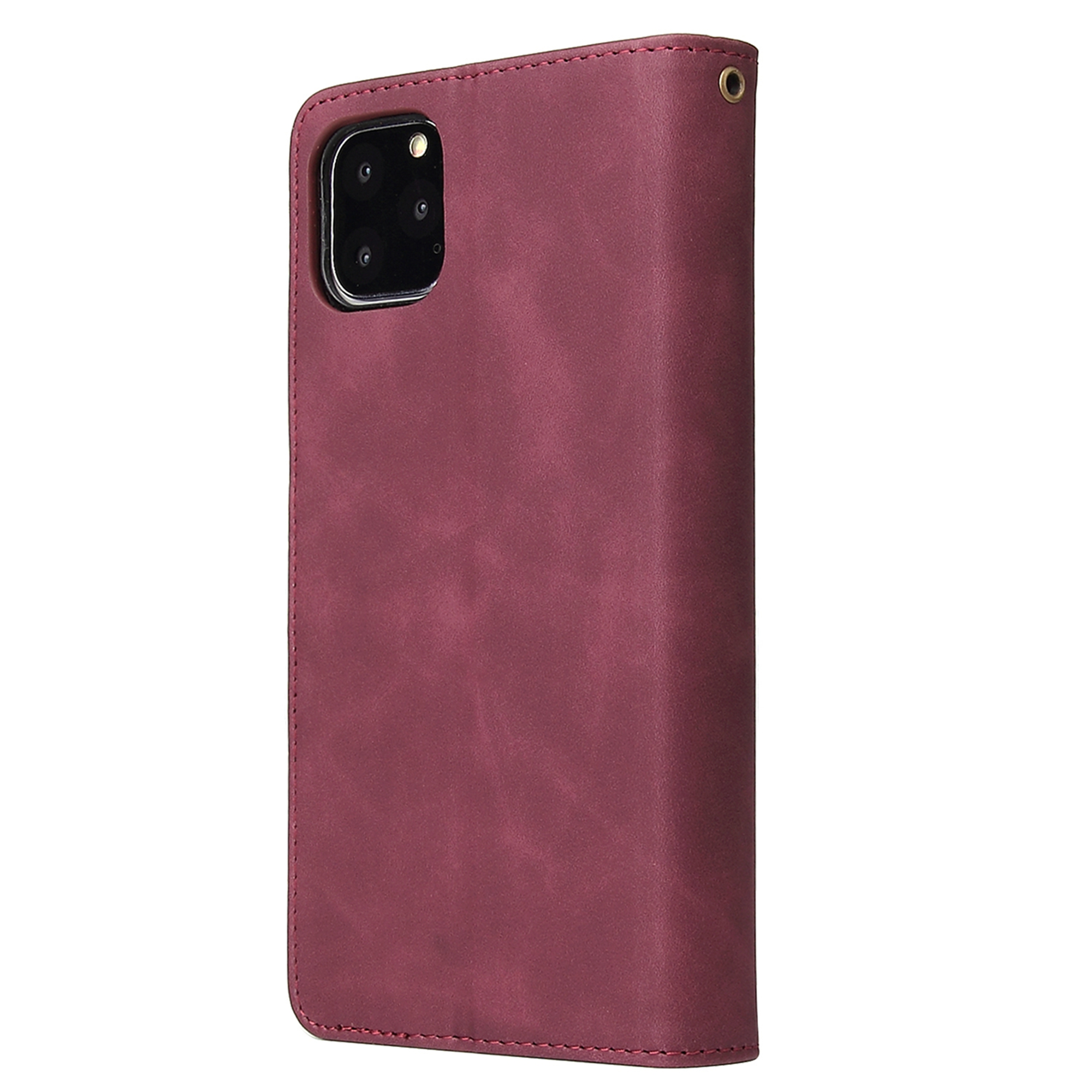 Dteck iPhone 11 Wallet Case, Wine Red photo 8