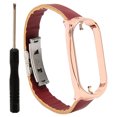 thumbnail image 2 of Estuche protector de banda de reloj, correa de repuesto de cuero PU de acero inoxidable para reloj inteligente Correa de PU para reloj inteligente de alto rendimiento, 2 of 9