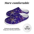 thumbnail image 6 of Goofa blue purple Snowflake Print Womens Mens Cotton Lightweight House Slippers , Washable Home Slippers,Indoor Comfy Bedroom Cozy Slippers-46/47, 6 of 7