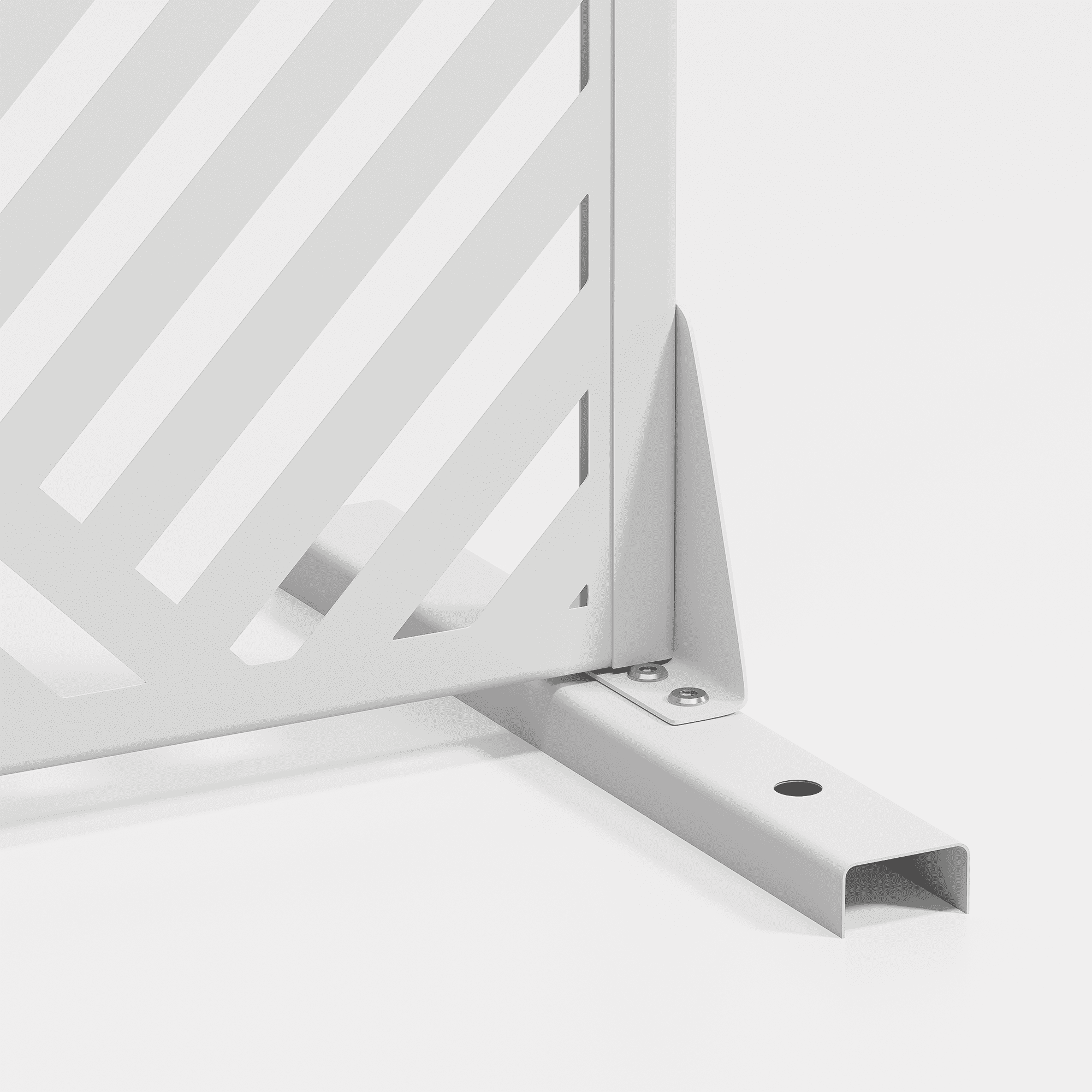 MAYEERTY Decorative Metal Screen – Durable Galvanized Steel Partition,White