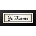 thumbnail image 2 of Harbick, N 14x7 Black Modern Framed Museum Art Print Titled - Je Taime, 2 of 5