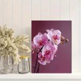 thumbnail image 2 of Purple Striped Orchid Canvas Hotel Cafe Wall Decor, 2 of 8