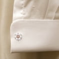 thumbnail image 2 of ColoMX 6 cubrebotones para mujer: cubrebotones con flores para camisas de vestir de hombre - Broches con perlas de estrás - Gemelos decorativos de aleación desmontables, 2 of 7