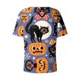 thumbnail image 3 of Tops Para Mujer Elegantes Blusas Casuales Camisas de Moda de Manga Corta Con Cuello en V Uniforme de Trabajo Estampado de Festivales Con Bolsillo Odeerbi ODB170763, 3 of 4