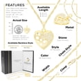 thumbnail image 2 of BEBERLINI Women Heart CZ Pendant Necklace Set 14K Gold Filled Rope Chain Jewelry 24", 2 of 7