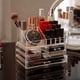 thumbnail image 2 of Organizador y almacenamiento de maquillaje transparente acrílico, vitrina apilable para cosméticos para el cuidado de la piel con 4 cajones, soportes para joyería, accesorios para el cabello,, 2 of 4