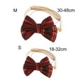 thumbnail image 6 of Dream Lifestyle Pet Collar Plaid Pattern Adjustable Quick Release Super Soft Easy-wearing Wear Resistant Cotton Polyester Dog Collar with Bow-knot Pet Neck Strap Pet Supplies, 6 of 8